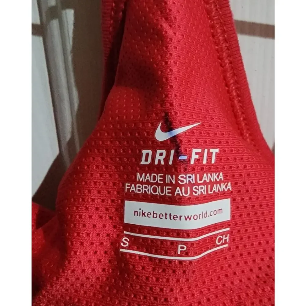 Nike Womens Dri-Fit Racerback Tank Top Built-In Bra Pink Activewear Size Small S